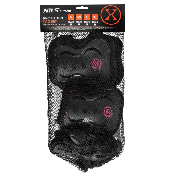 Набір захисту NILS EXTREME H320 FLY XL чорно-рожевий