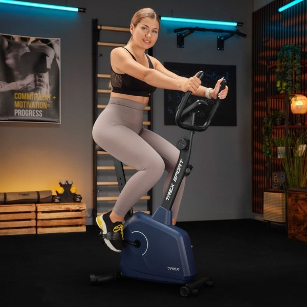 Велотренажер Trex Sport TX-380MB Rigon магнітний темно-синій