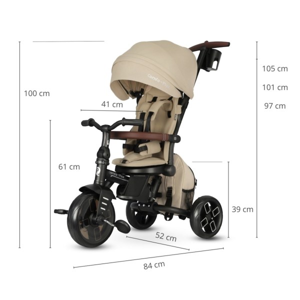 Триколісний велосипед Qplay Comfo Max Beige