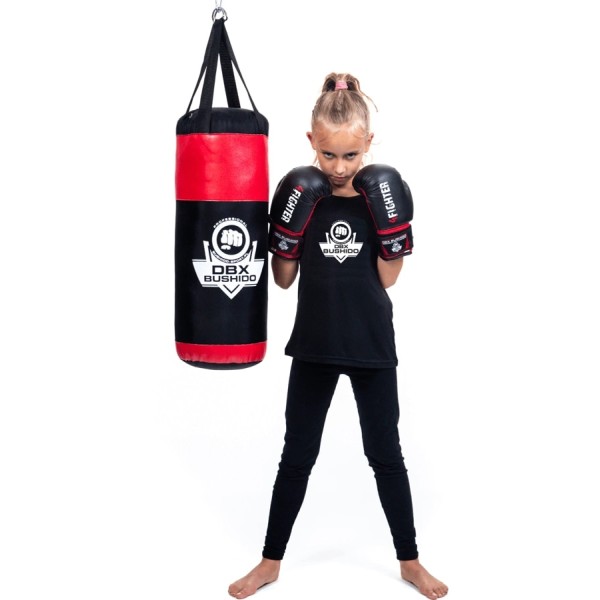 Дитячі боксерські рукавички DBX Bushido 4Fighter Red 4oz червоно-чорні