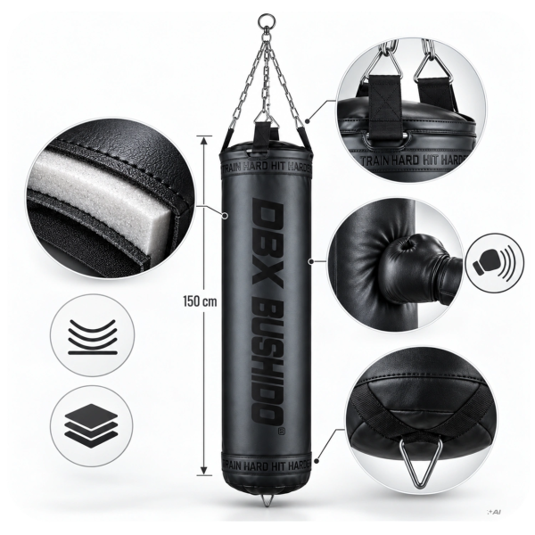 Боксерський мішок PREMIUM DBX Bushido SBRX Black 150см