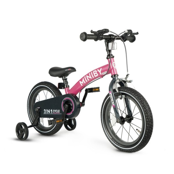 Дитячий біговел 3 в 1 Qplay Miniby 14 Rosa