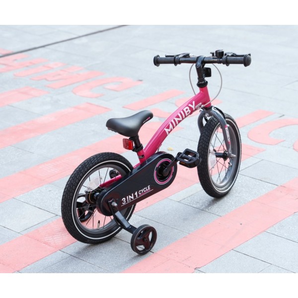 Дитячий біговел 3 в 1 Qplay Miniby 14 Rosa