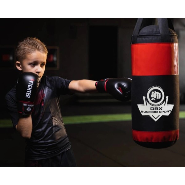 Дитячі боксерські рукавички DBX Bushido 4Fighter Red 4oz червоно-чорні