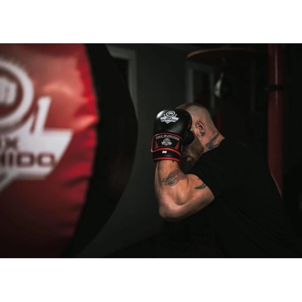 Тренувальні рукавички DBX BUSHIDO Mitts Classic L, чорно-червоні