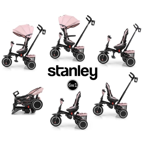 Триколісний велосипед Milly Mally Stanley Rubber New Pink