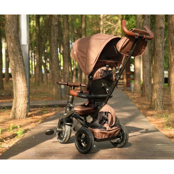 Триколісний велосипед Qplay Rito Deluxe Rubber Brown