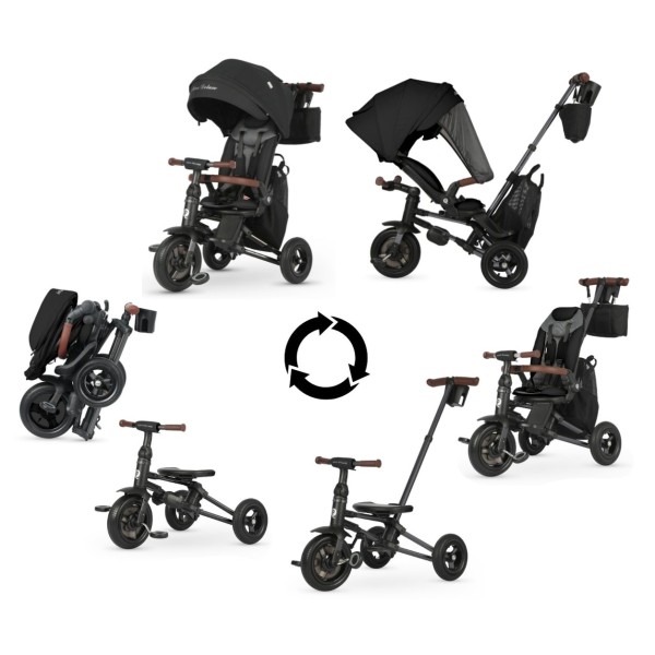 Складаний триколісний велосипед Qplay Nova Deluxe Black
