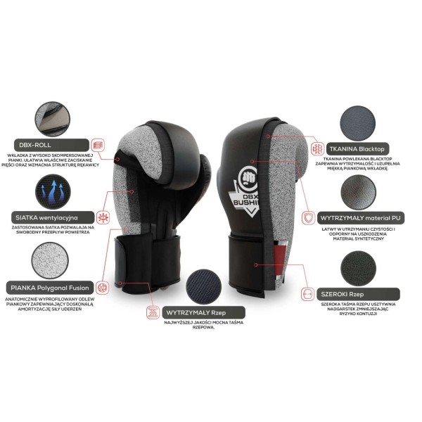 Боксерські рукавички DBX BUSHIDO Black Master Valor Series 12oz