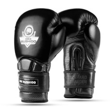 Боксерські рукавички DBX BUSHIDO Warrior BLACK з натуральної шкіри