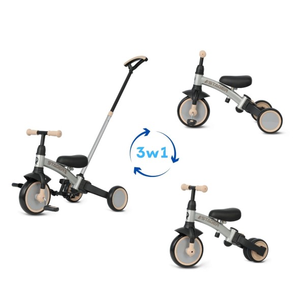 Триколісний велосипед Qplay Stager 3w1 Silver