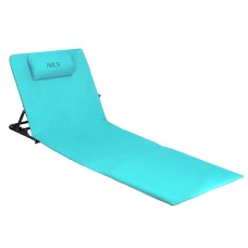 Пляжний килимок NILS CAMP NC3015 з регульованою спинкою, бірюзовий