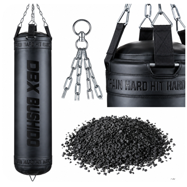 Боксерський мішок DBX Bushido SBRX Black 150×30см, 60кг