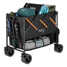 Туристичний візок NILS CAMP NC2607 XXL чорно-помаранчевий 160л