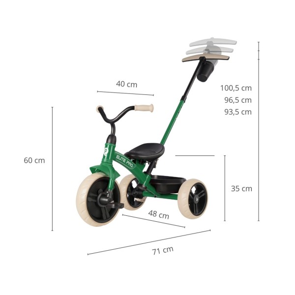 Дитячий триколісний велосипед Qplay Elite Pro Green