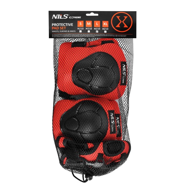 Набір захисту NILS EXTREME H210, червоний, L