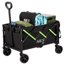 Складний туристичний візок NILS CAMP NC2608, чорно-зелений, 100л
