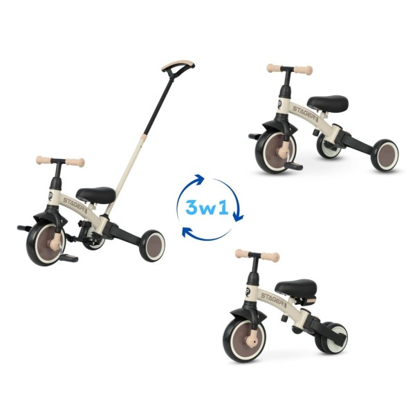 Триколісний велосипед Qplay Stager 3w1 Brown