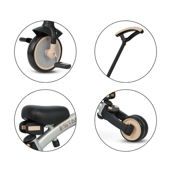 Триколісний велосипед Qplay Stager 3w1 Silver