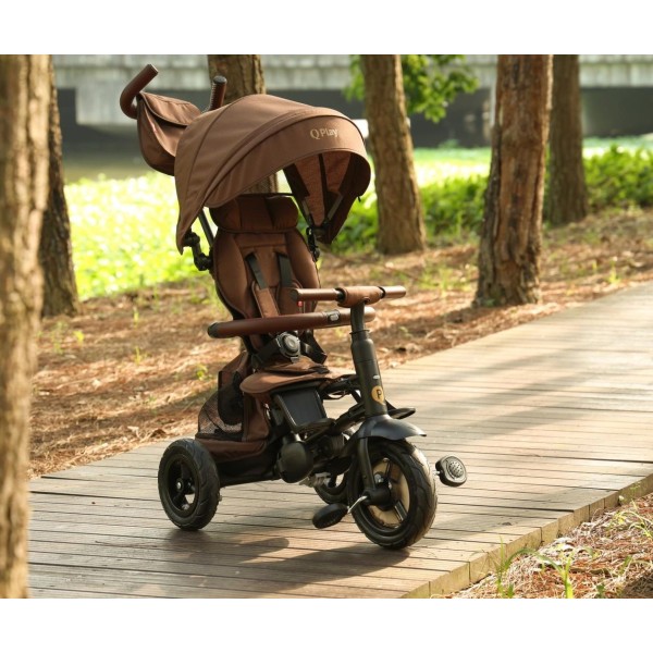 Триколісний велосипед Qplay Rito Deluxe Rubber Brown