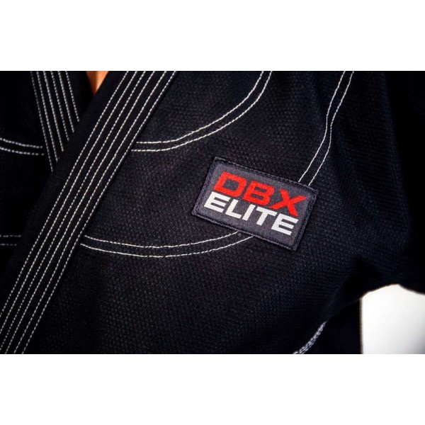 Кімоно DBX ELITE™ для бразильського джиу-джитсу A3 чорне з білим поясом