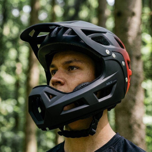 Шолом на все лице Nils Extreme MTW101, червоний, L (58–61см)