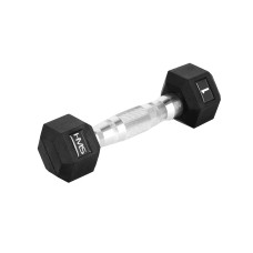 Гантель HMS HEX PRO 1кг, шестигранна, гумована