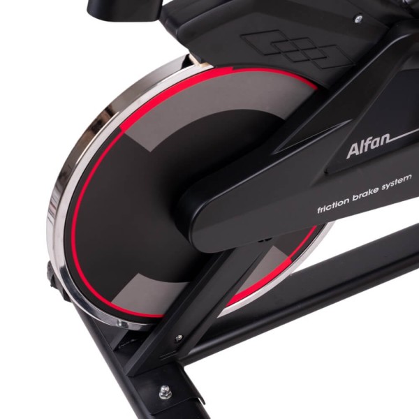 Спінбайк механічний inSPORTline Alfan, чорно-червоний