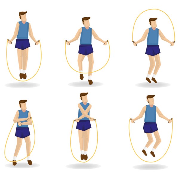 Швидкісна скакалка inSPORTline JumpSet з обтяжувачами 2х200г