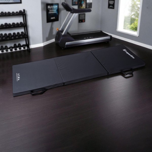 Складаний гімнастичний матрац inSPORTline Trifold 180×60×5см, чорний