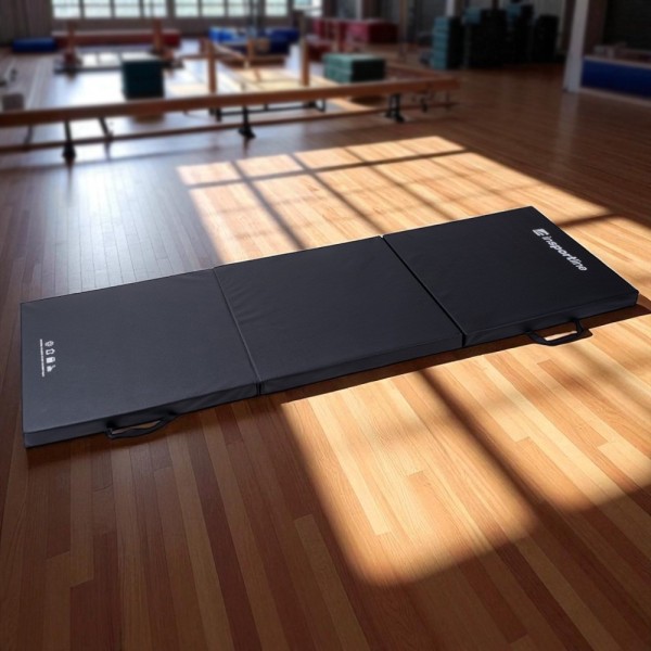 Складаний гімнастичний матрац inSPORTline Trifold 180×60×5см, чорний