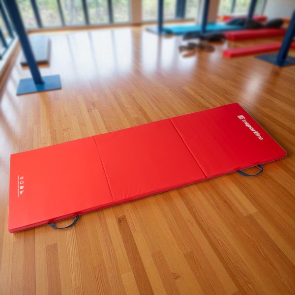 Складаний гімнастичний матрац inSPORTline Trifold 180×60×5см, червоний