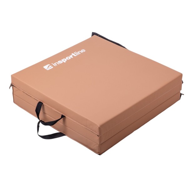 Складаний гімнастичний матрац inSPORTline Trifold 180×60×5см, коричневий