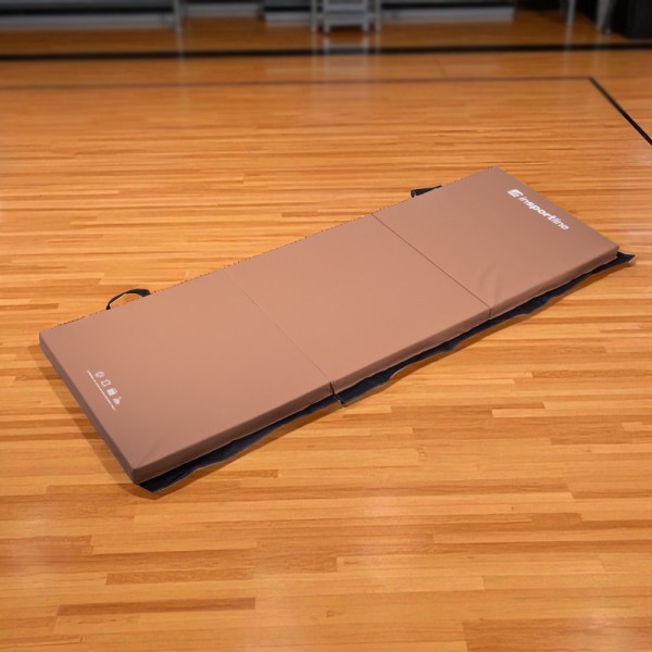 Складаний гімнастичний матрац inSPORTline Trifold 180×60×5см, коричневий