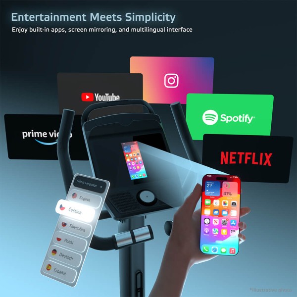 Професійний електромагнітний велотренажер inSPORTline ZenBike 600