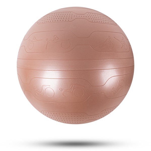 Масажний фітбол inSPORTline Stretch Ball, коричневий, 55см + насос