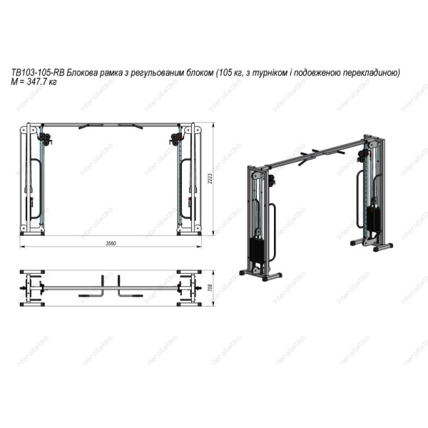 Реабілітаційний силовий тренажер InterAtletikGym TB103-105RB