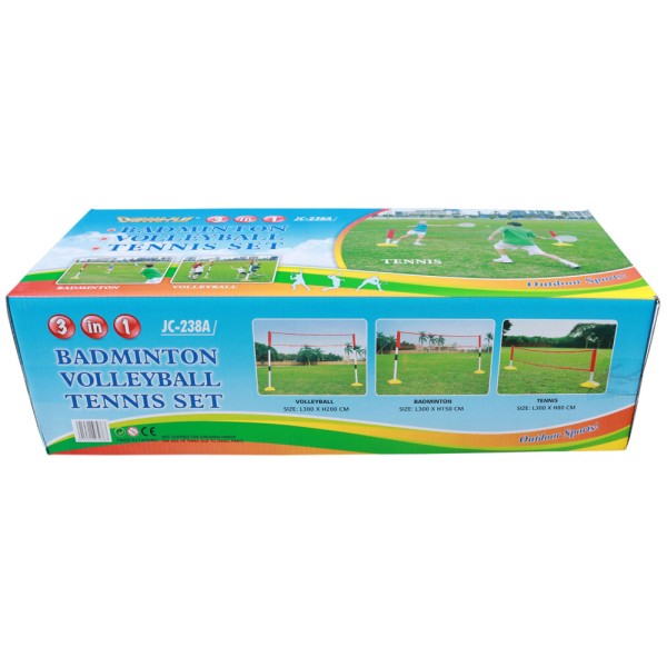Сітка 3 в 1 Outdoor-Play JC-238A для бадмінтону, волейболу, тенісу