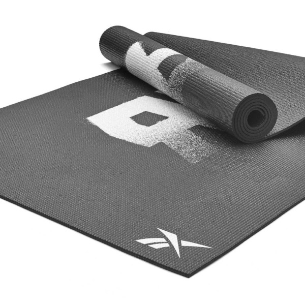 Двосторонній килимок для йоги Reebok Double Sided 4mm Yoga Mat чорний Уні 173 х 61 х 0,4 см