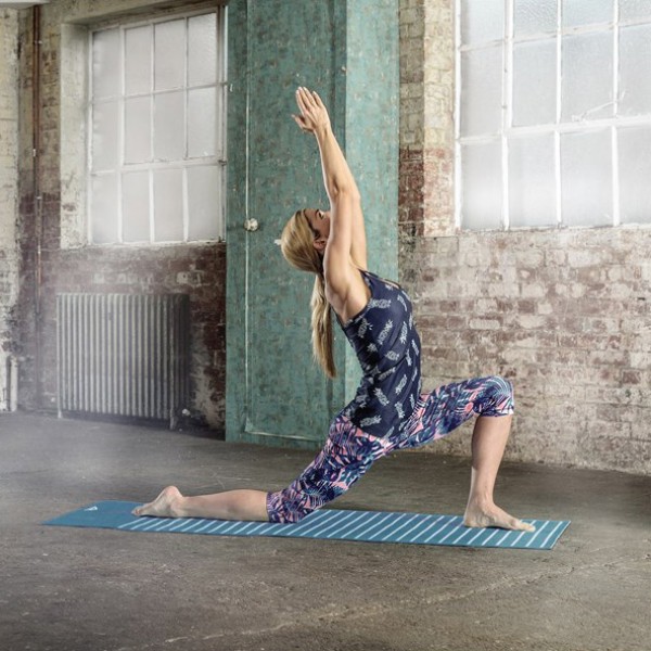 Двосторонній килимок для йоги Reebok Double Sided 4mm Yoga Mat блакитний, білий Уні 173 х 61 х 0,4 с
