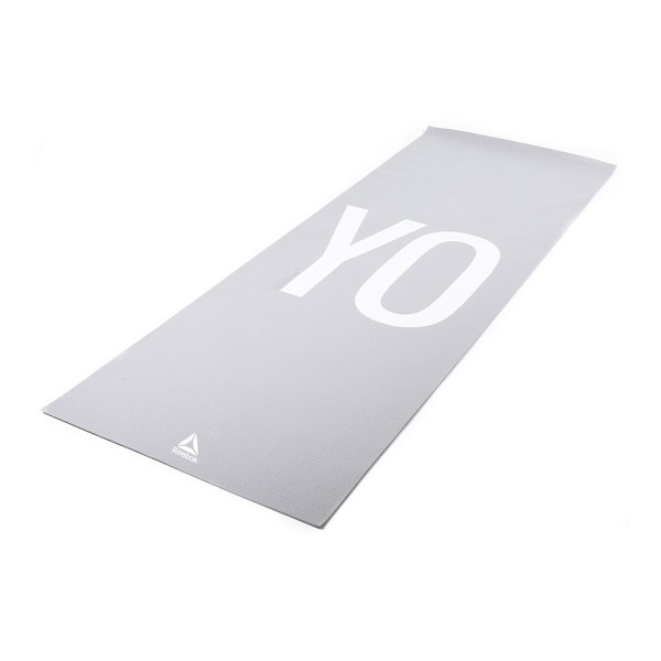 Двосторонній килимок для йоги Reebok Double Sided 4mm Yoga Mat сірий Уні 173 х 61 х 0,4 см