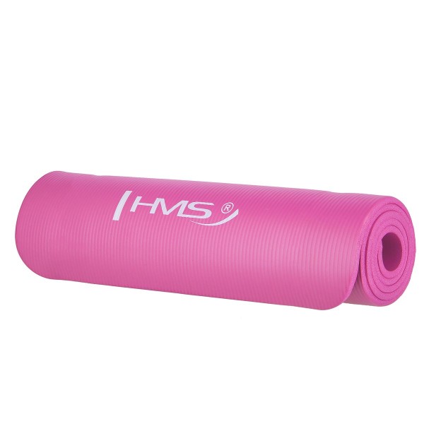 Килимок для йоги 183х61см 10мм HMS YM03, рожевий
