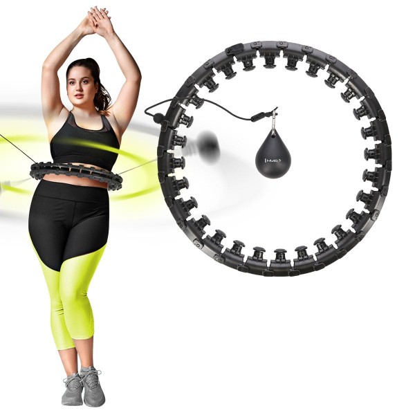 Хула-хуп з тягарцем HMS Plus Size Set HHW12, чорний  