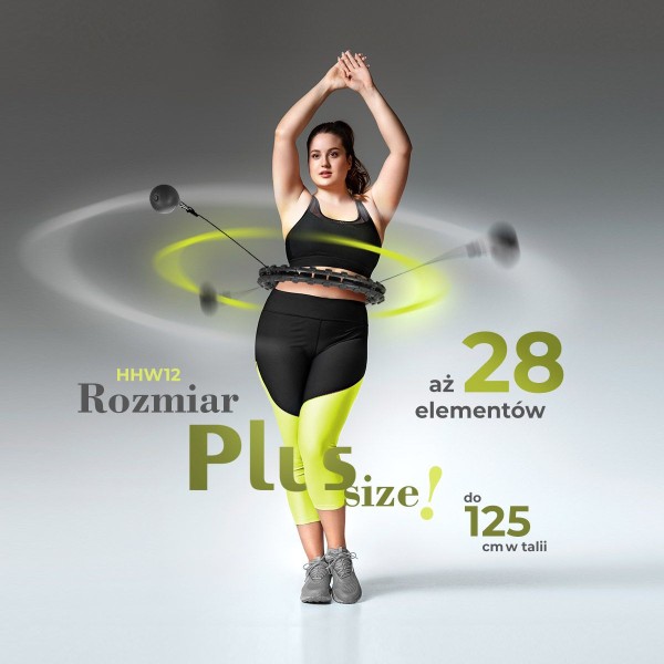 Хула-хуп з тягарцем HMS Plus Size Set HHW12, чорний  