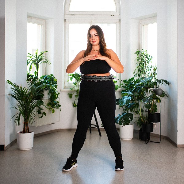 Хула-хуп з тягарцем HMS Plus Size Set HHW12, чорний  