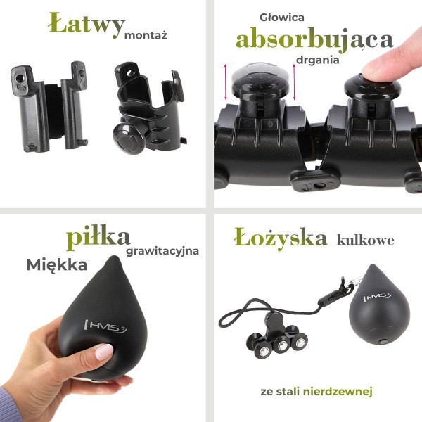 Хула-хуп з тягарцем HMS Plus Size Set HHW12, чорний  
