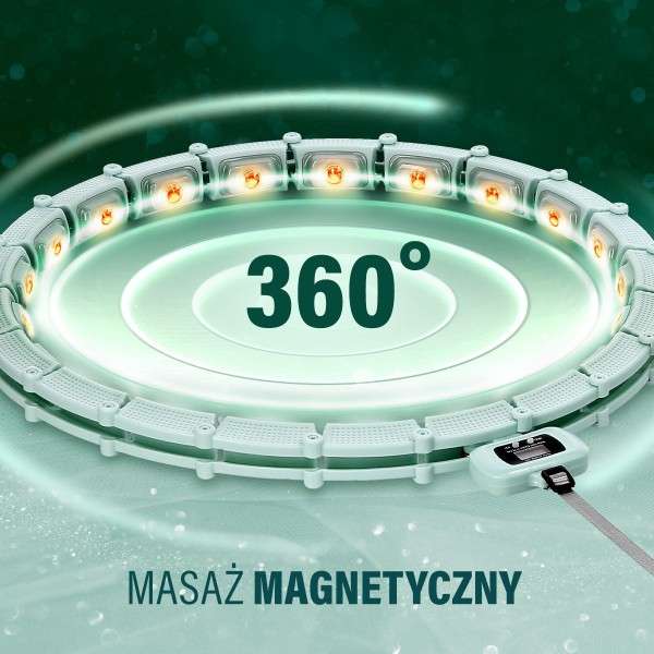 Хула-хуп магнітний з тягарцем та лічильником HMS Set HHM14, зелений 