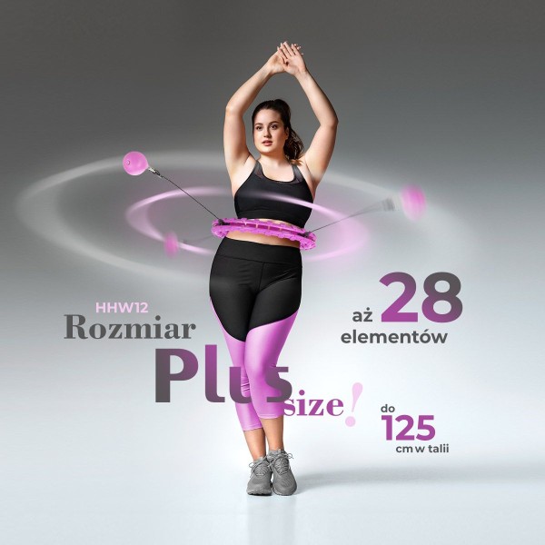 Хула-хуп з тягарцем HMS Set HHW12, фіолетовий 