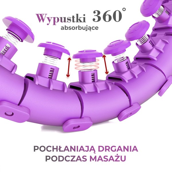 Хула-хуп з тягарцем HMS Set HHW12, фіолетовий 