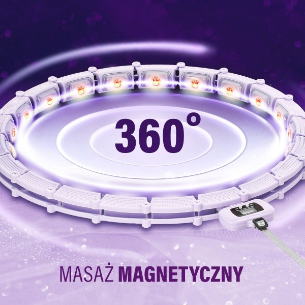 Хула-хуп магнітний з тягарцем та лічильником HMS Set HHM14, фіолетовий